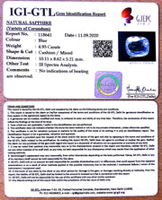 4.93/CT Natural Blue Sapphire with Govt Lab Certificate-BLUSA9V